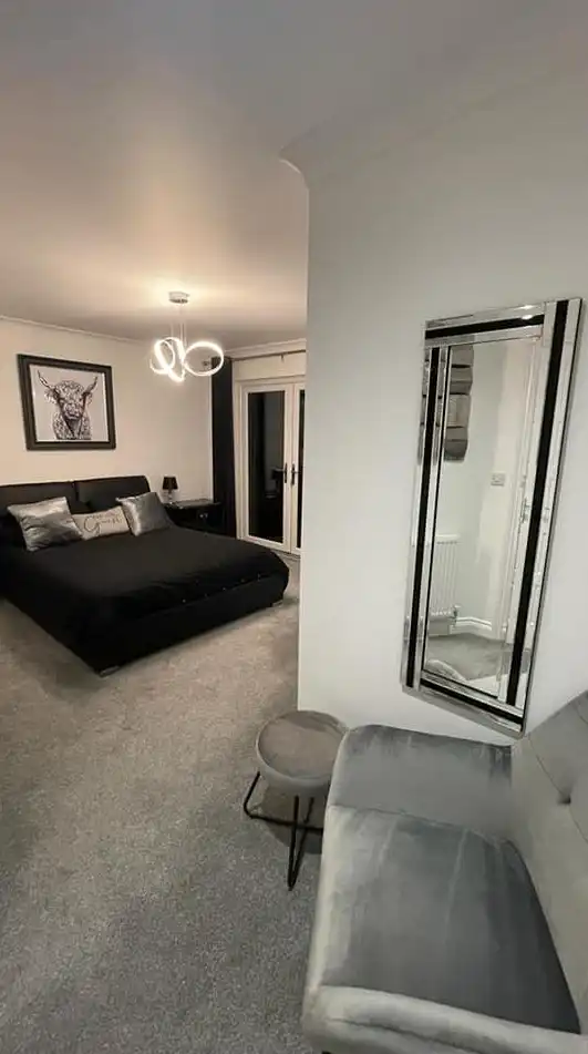 Modern bedroom repaint with neutral palette by Fineline Decorators Plymouth, Devon & Cornwall