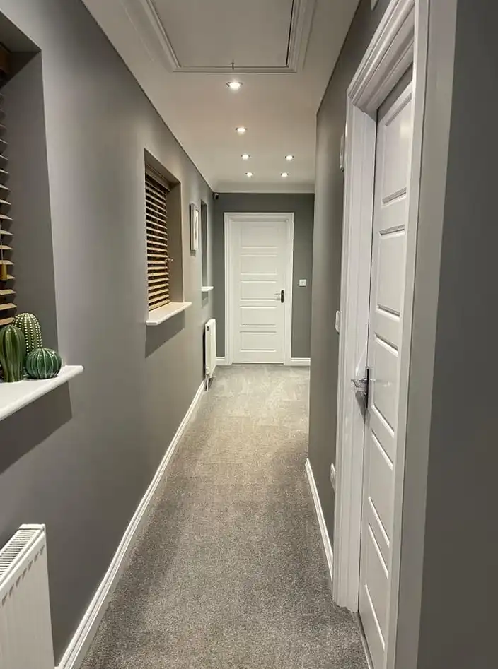 Upper hallway painting by Fineline Decorators in Plymouth and Devon